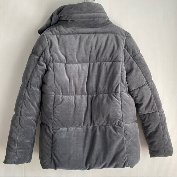 Isaac Mizrahi NY velvet puffer winter jacket grey size small - Picture 8 of 10